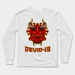 Covid-19 as devil Long Sleeve T-Shirt